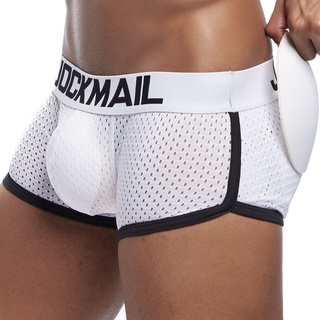 Jockmail กางเกงบ็อกเซอร์ ฟองน้ํา เสริมก้น ด้านหน้า และหลัง สําหรับผู้ชาย