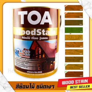 สีย้อมไม้ เงา TOA เกรดพรีเมี่ยม สำหรับงานไม้ภายนอกและภายใน 3.785 ลิตร