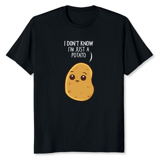 เสื้อยืด พิมพ์ลายมันฝรั่ง I DonT Know IM Just A Potato แฟชั่นฤดูร้อน สําหรับผู้ชายS-5XL