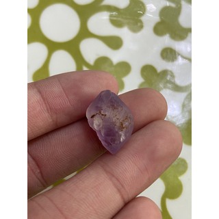 (F) พลอยดิบแท้ อเมทิสต์(Amethyst)พลอยธรรมชาติ 100% น้ำหนัก 15.50 กะรัต