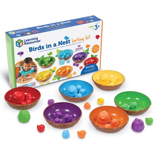 [3ขวบ+] Bird in a Nest Sorting Set : นกน้อยในรัง ฝึกจำแนกสี นับจำนวน [จากแบรนด์Learning Resources]