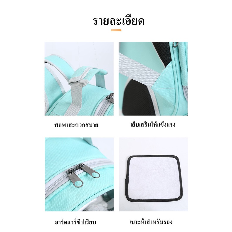P002 Space pet package กระเป๋าแมว กระเป๋าใส่สัตว์​เลี้ยงทรงอวกาศ  มี5สีให้เลือก รูปที่ 7