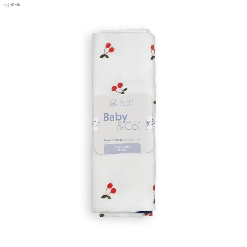 ♕♧▨Baby & Co. Nursing Cloth ผ้าอ้อมมัสลินคอตตอนขนาด 30"  บรรจุ 1 ชิ้น/ชุดที่2