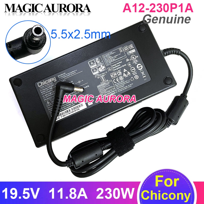 สําหรับ Chicony 19.5V 11.8A A12-230P1A 230W AC Power Adapter A17-230P1A A230A012L สําหรับ MSI P65 CREATOR GS75 STEALTH GS65 STEALTH 9SG/8SF2070
