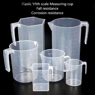 (Takashiseedling) 200/250/500/1000/1500/2000ML Plastic Measuring Cup Jug Pour Spout Surface Kitche Hot Sale