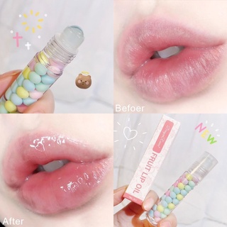 Akaka🍄SpongeBob SquarePants Color Ball Lip Gloss ใสไม่มีสีแก้วลิปกลอสรุ่นนักเรียนลิปมอยส์เจอร์ไรเซอร์หญิง