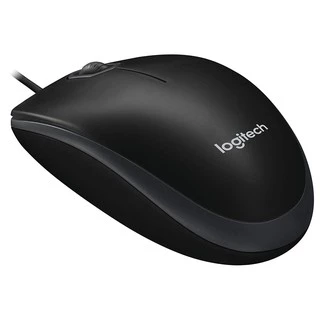 🔥ขายดีมาก🔥⚡️เม้าส์ยูเอสบี⚡️ Logitech B100 Optical Mouse USB (Black) ความละเอียด 800 dpi ขนาดมาตรฐานจับสะดวก