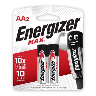 ถ่านอัลคาไลน์ E92-BP2 AA 1x2 Energizer Max ( แพ็ค 2 ก้อน)