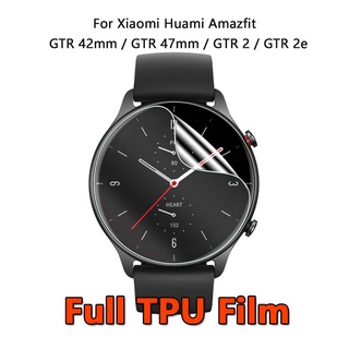 1/3/5 Pcs For Xiaomi Huami Amazfit T-Rex Pro Nexo GTR GTS 2 eSIM 2e Mini 42mm / 47mm Verge Lite Sport Smart GPS Watch Ultra Thin Clear Full Cover Slim Soft TPU Repairable Hydrogel Film Anti-Scratch Screen Protector -Not Tempered Glass