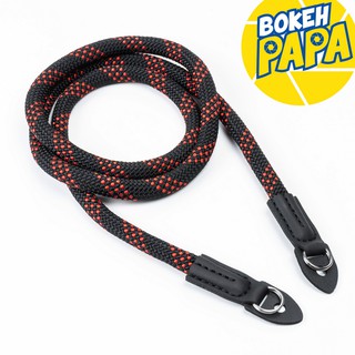 สายคล้องกล้อง เชือกถัก เชือกปีนเขา คล้องคอ ( ปลายห่วง ) ( Leica Style Wanderer Paracord Climbing Rope Camera Strap )