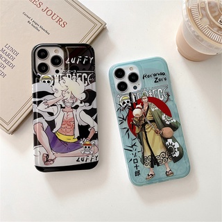 เคสซิลิโคน สำหรับ เคสไอโฟน iPhone 14 Pro Max 14 Plus iPhone 13 Pro Max iPhone 12 Pro Max iPhone 11 Pro Max X XR XS Max Fashion Cartoon One Piece วันพีช Luffy ลูฟี่ &amp; Zoro โซโล Silicone Case