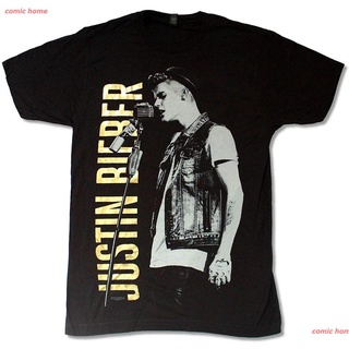 comic home Justin Bieber Side View Tour Live 2013 Black T Shirt (S) ดพิมพ์ลาย ดผ้าเด้ง คอกลม cotton ความนิยม sale