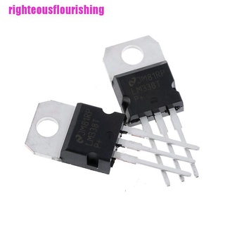 Righteousflourishing ตัวควบคุมแรงดันไฟฟ้า Lm338T Lm338 1.2V เป็น 32V 5A To-220