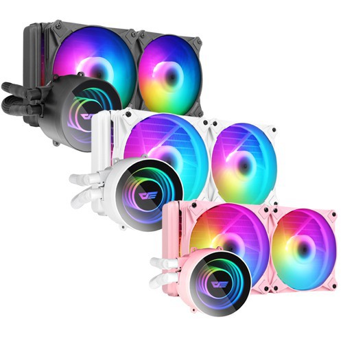 ชุดน้ำปิดแบบ 2 ตอน DarkFlash DX-240 TWISTER ARGB Black / White / Pink ขนาด 240*120 (ระบบระบายความร้อ