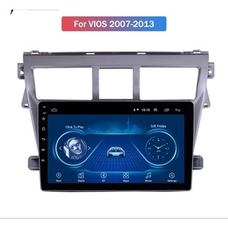 จอ Android​10. 9​ นิ้ว พร้อมหน้ากากตรงรุ่น สำหรับToyota vios  2007 - 2012