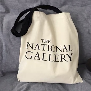 กระเป๋าผ้า สกรีน the national gallery สีขาว น่ารักมินิมอล พร้อมส่ง