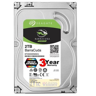 2TB HDD (ฮาร์ดดิสก์) SEAGATE BARRACUDA 5400RPM SATA3 (ST2000DM005) - สินค้ารับประกัน 3 ปี Synnex