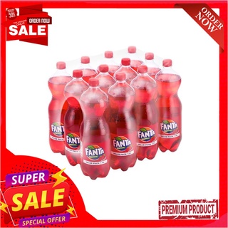 แฟนต้าน้ำแดง1.5ล.  แพ็ค 12FANTA STRAWBERRY 1.5 LT. PACK 12