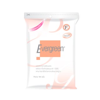 สำลีแผ่นรีดขอบ/แบบแผ่นเดี่ยว/ Evergreen✨ จำนวน100แผ่น