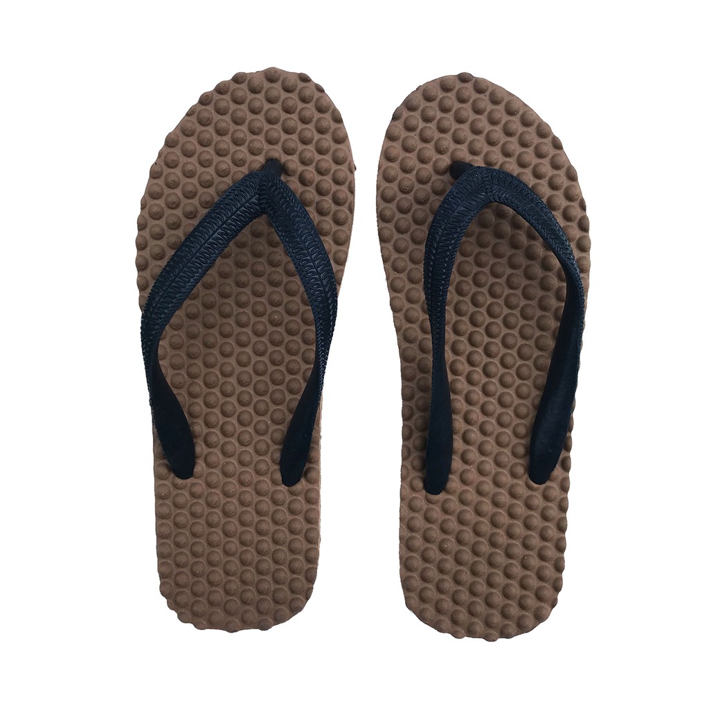 รองเท้าแตะเพื่อสุขภาพ ปุ่มนวดเท้า ผ่อนคลาย สีน้ำตาล Massage Flip Flops