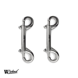 Wicked ตะขอเกี่ยว Double Ended Snap Bolt สแตนเลส 316 Marine Grade ตัวเกี่ยวเสริมสำหรับอุปกรณ์ดำน้ำ