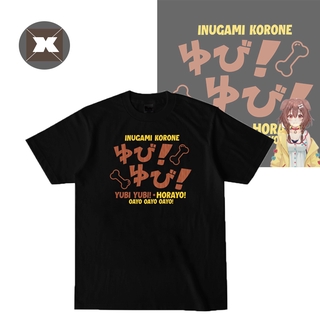 คอลูกเรือเสื้อยืดคอกลมเสื้อยืดแขนสั้นพิมพ์ลาย Hololive Vtuber สําหรับผู้ชายผ้าฝ้ายแท้