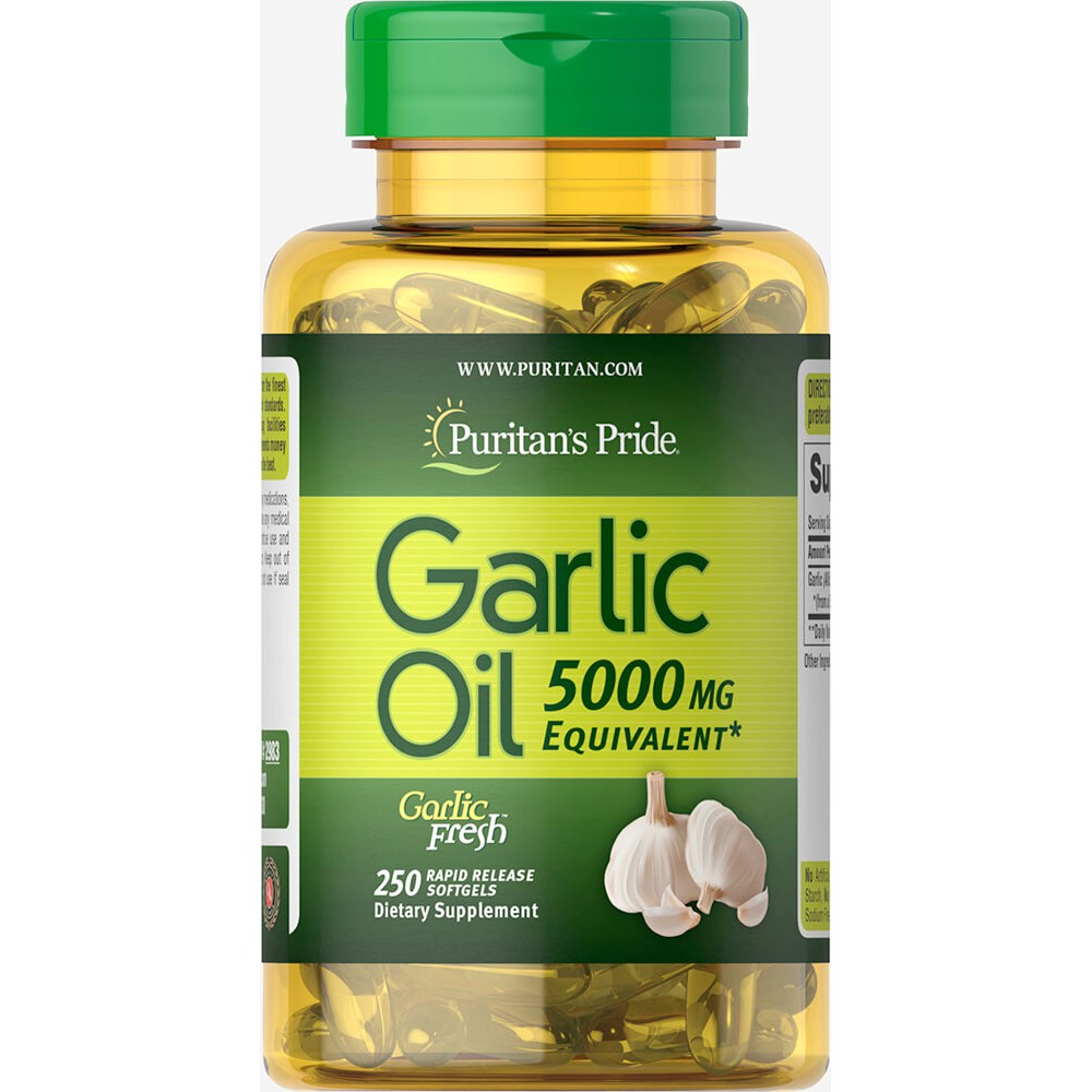 Puritan's Pride Garlic Oil 5000 mg / 250 Rapid Release Softgels
