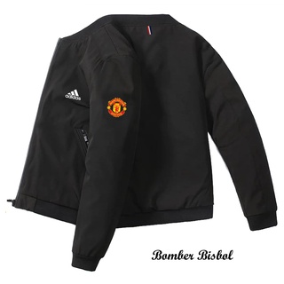 เสื้อแจ็กเก็ตเบสบอล กันน้ํา ลายโลโก้ Manchester United ของแท้ สําหรับผู้ชาย