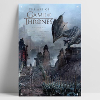 โปสเตอร์โลหะดีบุก ลาย Game of Thrones สไตล์คลาสสิก สําหรับตกแต่งผนังบ้าน