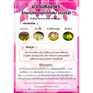 สมุนไพรรักษาปีกมดลูกอักเสบ(เบอร์2)
