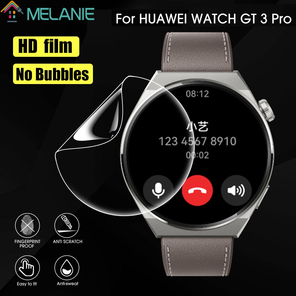 ฟิล์ม TPU ใส เรียบง่าย 9D โค้ง สําหรับ Huawei Watch GT 3 Pro Smartwatch ไฮโดรเจล นิ่ม ฟิล์มกันรอยหน้าจอ ไม่ใช่กระจก