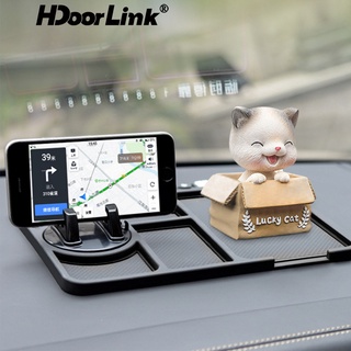 Hdoorlink แดชบอร์ดรถยนต์ แผ่นกันลื่น เบาะโทรศัพท์อัตโนมัติ GPS ที่วางโทรศัพท์มือถือ ขาตั้งจอดรถ หมายเลขโทรศัพท์