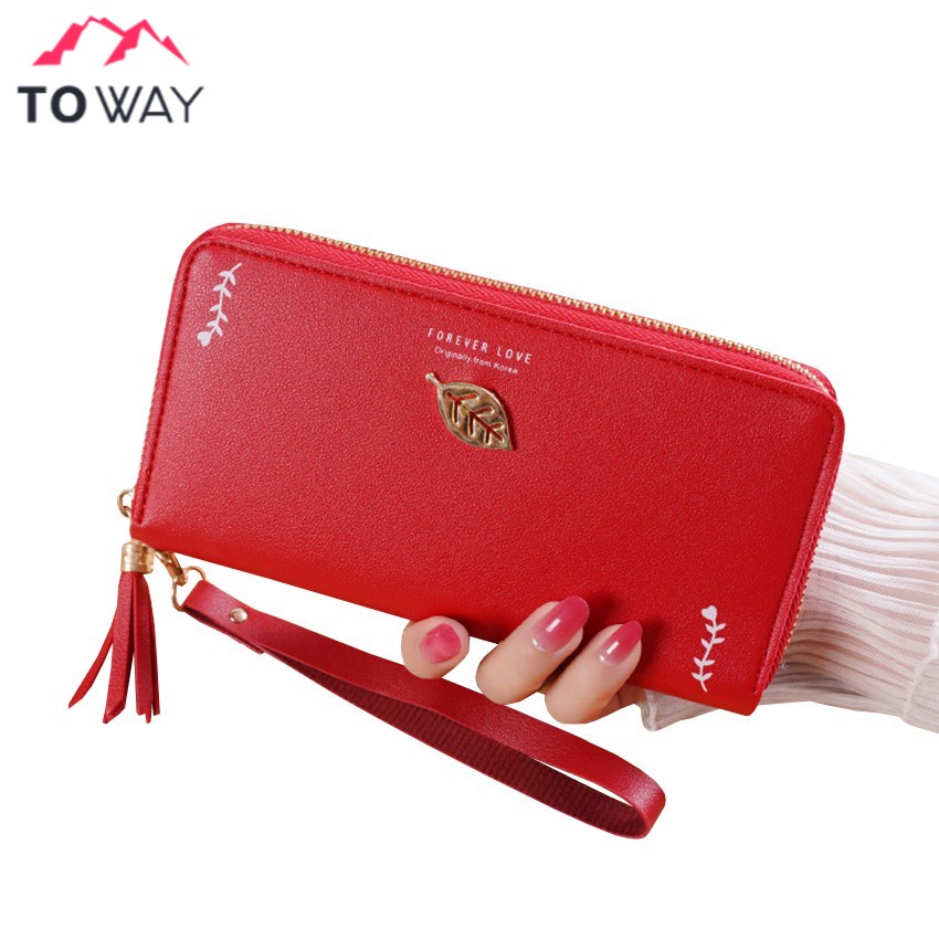 TOWAY-กระเป๋าใส่เงิน กระเป๋าสตางค์ กระเป๋าแฟชั่น รุ่น LN-X13 หนังพียู มีช่องใส่บัตร พร้อมส่งจากไทย