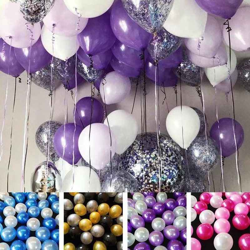 30 ชิ้น 10 นิ้ว 3 สี Latex Air บอลลูนวันเกิดบอลลูนงานแต่งงานตกแต่งของเล่น Party Supplies