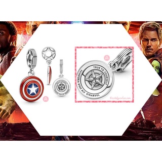 pandora silver dangle charm Marvel x pandora captions America