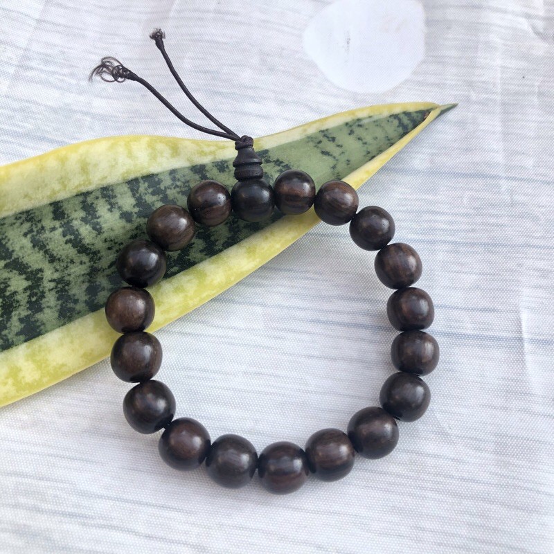 สร้อยข้อมือไม้มะเกลือลายทางสีดําไม้นําเข้า - Ho Lo - Brings Luck - Fortune (BH682)