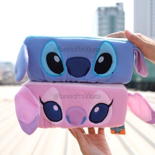 หุ้มกล่องทิชชู่ เหลี่ยม หน้า Stitch สติช &amp; Angel แองเจิ้ล 10นิ้ว Lilo and Stitch