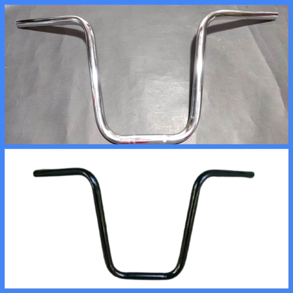 แฮนด์มอเตอร์ไซค์ Chopper สูง 32 ซม. - CUSTOM CHOOPER JAPSTYLE HIGH HANDLEBAR สีดํา-crome