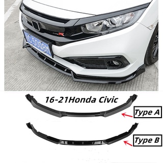 สำหรับ Honda New Civic 2016-2021 Modify จอบด้านหน้า Ten Generation Civic Front Shovel ริมฝีปากหน้าป้องกันการชนกันขนาดเล็กรอบมุมเล็ก Modify