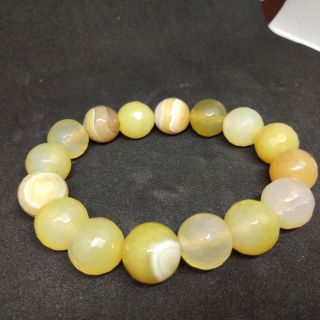 กำไลหินนำโชค Yellow Agate 💝ส่งฟรี