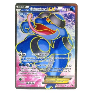 Seismitoad EX Card กามาเกะโรเกะ 106/111 Pokemon Card Gold Flash Light (Glossy) ภาษาอังกฤษ