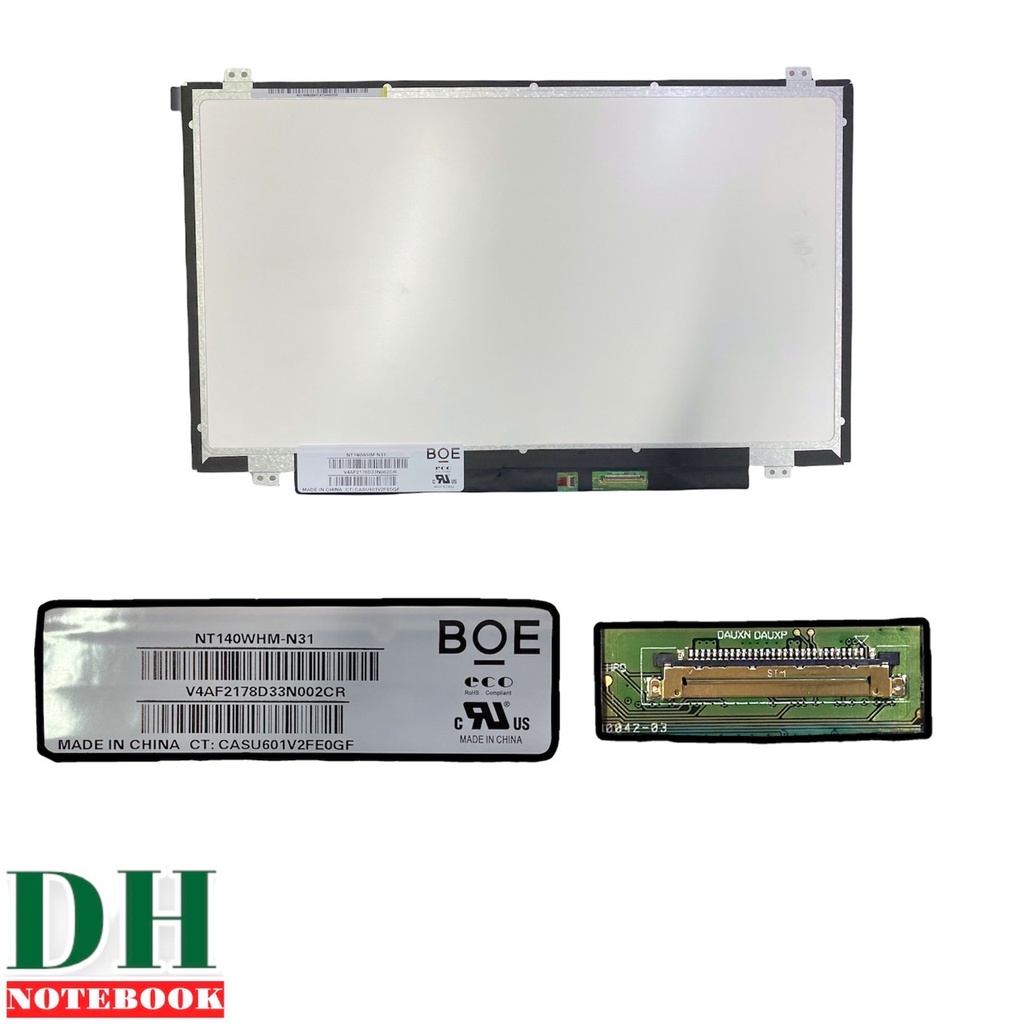 จอโน๊ตบุ๊ค 14.0 SLIM 30 PIN หูบนล่าง 32CM 1366*768 NT140WHM-N31 B140XTN02.E,  N140BGA-EB3, LP140WH8-TP E1