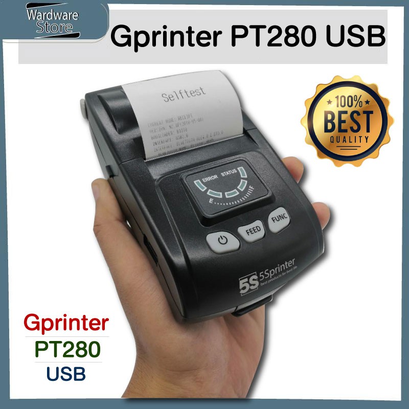 Gprinter PT280 USB + Bluetooth + WIFI mini printer เครื่องพิมพ์สลิป-ใบเสร็จ เครื่องพิมพ์ใบเสร็จ