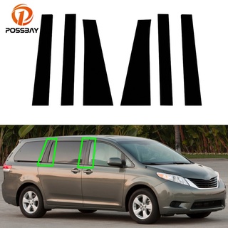 【TokTik Hot Style】สติกเกอร์ติดเสาประตูรถยนต์ สําหรับ Toyota Sienna 2010-2020