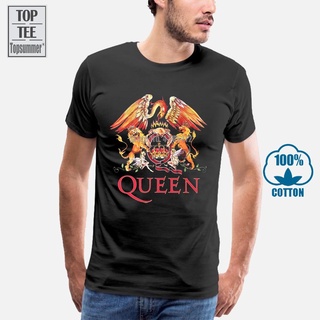 [COD]【สไตล์ฮาราจูกุ】เสื้อยืดแขนสั้น ผ้าฝ้าย 100% พิมพ์ลาย Queen Classic Crest Rock Band Freddie Mercury Brian May LHZYS-