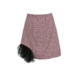 [ส่งฟรี] Senada AW2017 Ruffle A-Line Tweed Skirt