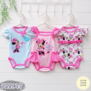 ชุดเด็ก บอดี้สูท Bodysuit 3ตัว ลาย มินนี่ Little sweetheart Minnie