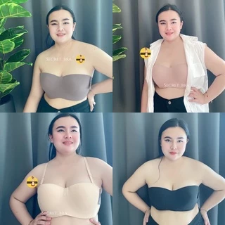 เสื้อใน sister hood 6181 เกาะอก 2in1 มีโครง ไซร้ใหญ่ สาวอวบอ้วน เก็บกระชับ เปิดไหล่ เกาะเก่งไม่หลุด