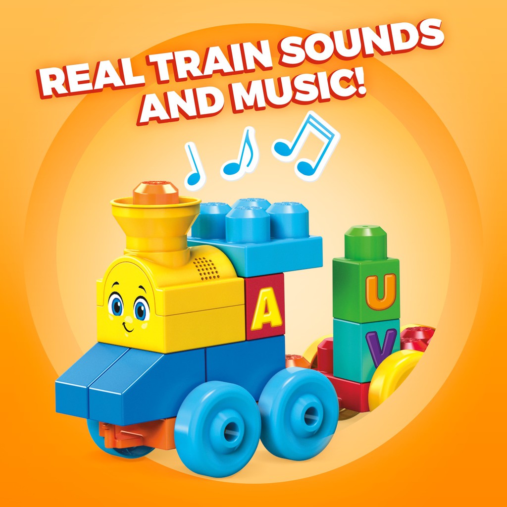 Mega Bloks First Builders FWK22 ABC Musical Train (50 Pcs) ตัวต่อขนาด ...