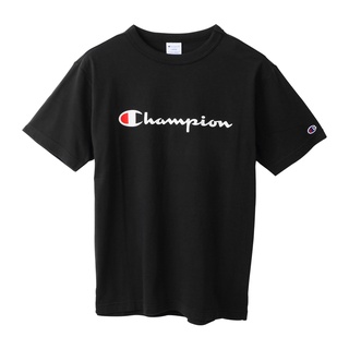 CHAMPION MEN - JP เสื้อยืดแขนสั้นผู้ชาย-ไซส์เอเชีย T-SHIRT  C3-P302-090 สีดำ